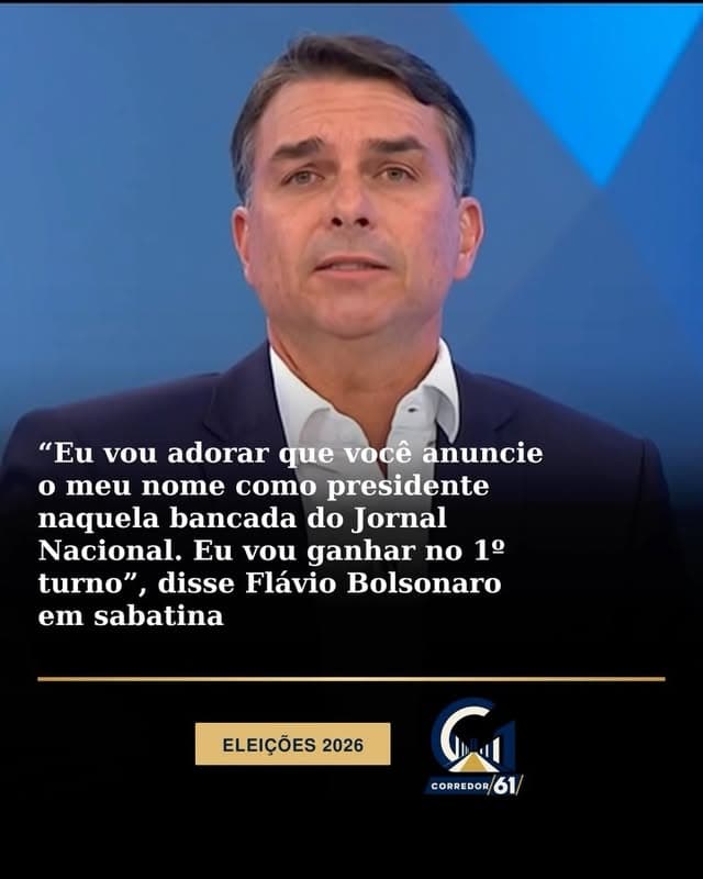 Capa do reel do Corredor 61 com Flávio Bolsonaro